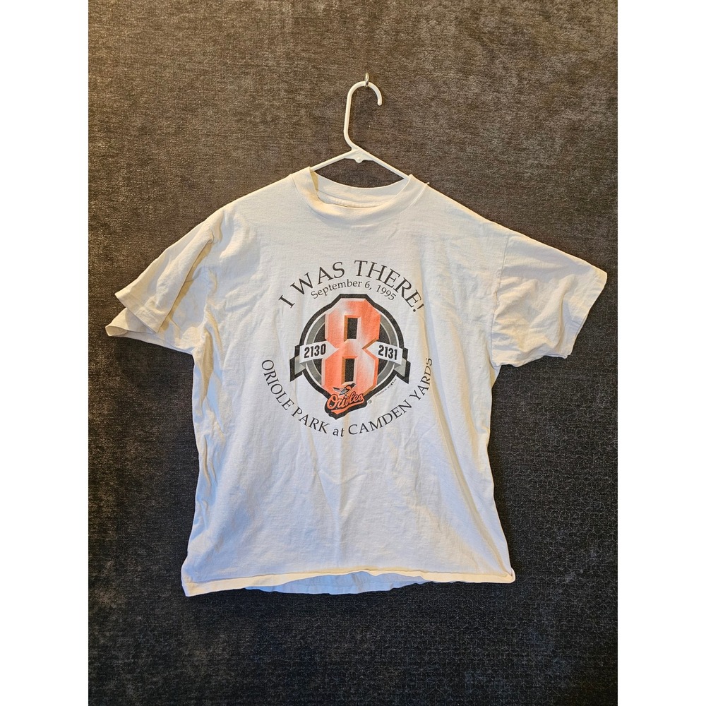 Oneita Power T 1995 Baltimore Orioles Park Camden Yards Baseball T Shirt XL